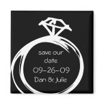 Diamond Ring Save The Date Magnet