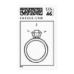 diamond, ring, wedding, stamps, mail, invitations,