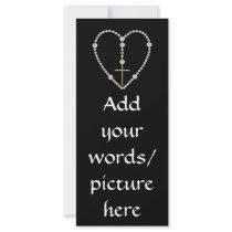 Diamond Rosary - Hail Mary Full of Grace Rack Card Design