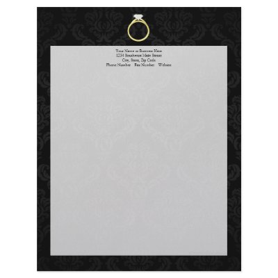 Diamond Solitaire Ring Letterhead Design