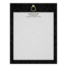 Diamond Solitaire Ring Letterhead Design