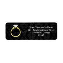 Diamond Solitaire Ring Return Address Labels
