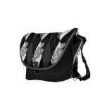 Diamond Swirling Hearts Argyle (Black And White) Commuter Bags