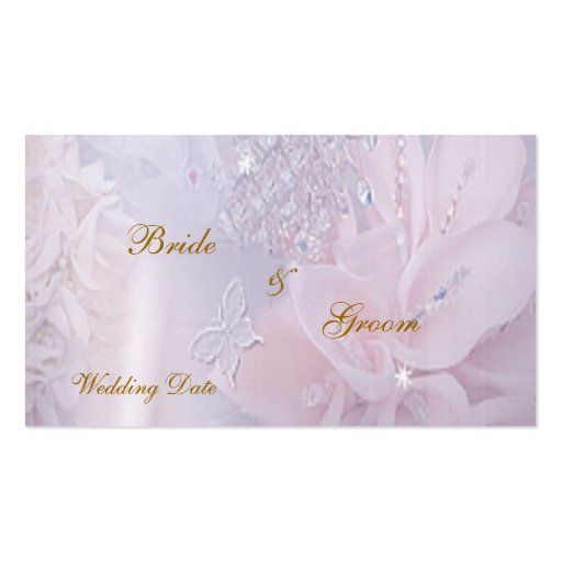 Diamond Thank You Wedding Favor Tag Business Card (front side)