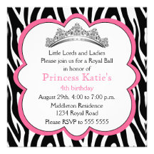 Diamond Tiara Birthday Party 5.25 Invitation