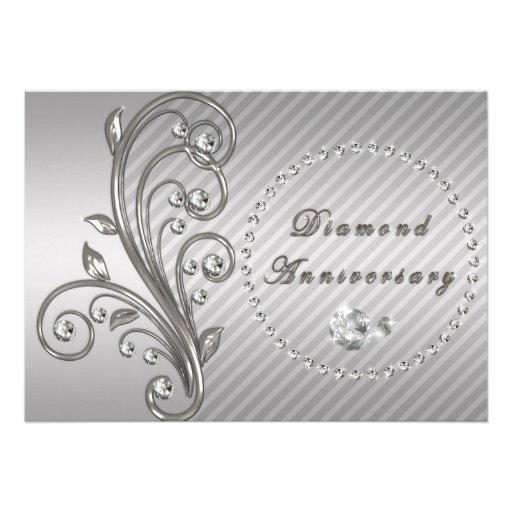 Diamond Wedding Anniversary Invitation