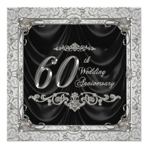 Diamond Wedding Anniversary Invitation (front side)