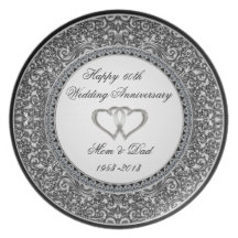Diamond Wedding Anniversary Plate