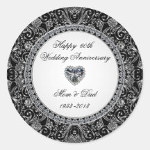 Diamond Wedding Anniversary Sticker