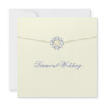 Diamond Wedding Anniversary with Diamond Broach Personalized Invite