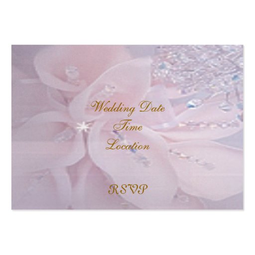 Diamond Wedding Invitation Business Card (back side)