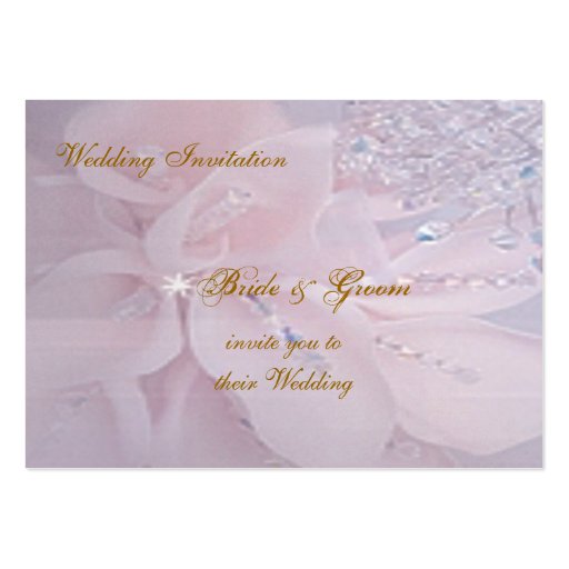 Diamond Wedding Invitation Business Card (front side)