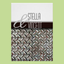 Diamondplate Industrial Wedding Invitation invitations