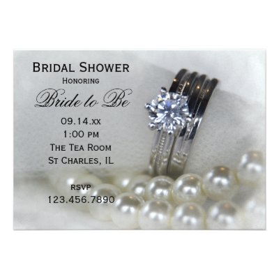 Diamonds and Pearls Bridal Shower Invitation