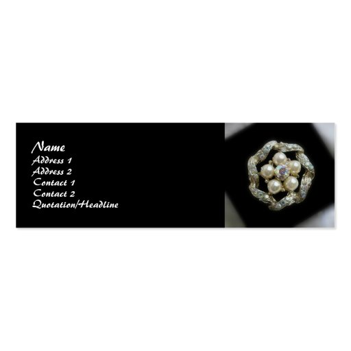 Diamonds and Pearls Business Card Template (front side)