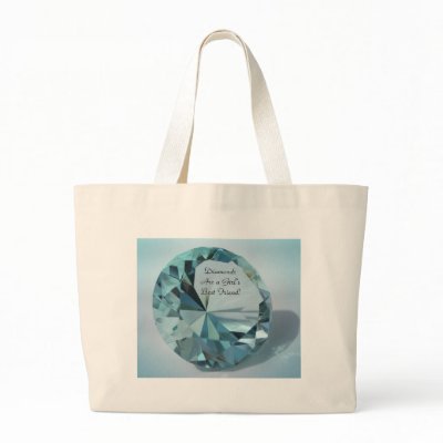diamonds are a girls best friend canvas bag by icesparkles