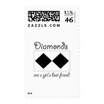 Diamonds are a girls best friend postage stamps
