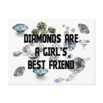 Diamonds Are A Girl's Best Friend postcards by markthaler Diamonds Are A Girl's Best Friend postcards