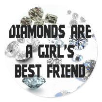 Diamonds Are A Girl's Best Friend stickers by markthaler Diamonds Are A Girl's Best Friend stickers