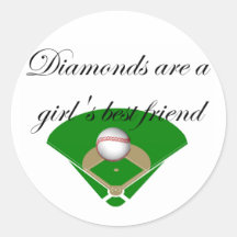Diamonds are a girl's best friend T-shirts Round Stickers