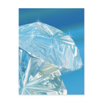 diamonds are the girls best friend postcard