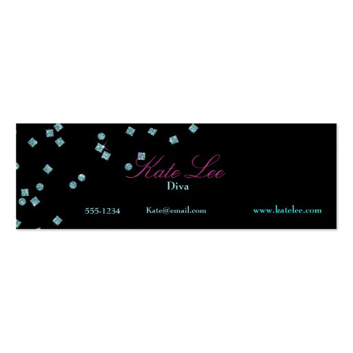 Diamonds business card (front side)