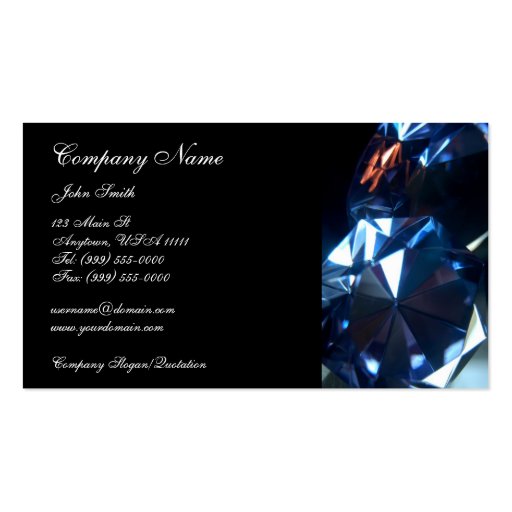 Diamonds Business Card (front side)