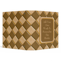 Diamonds - Chocolate Peanut Butter 3 Ring Binders