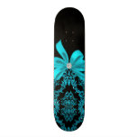 Diamonds & Damask (Teal) Skate Boards