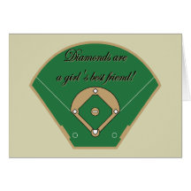 Diamonds Girl's best friend Greeting Card
