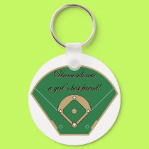 Diamonds Girl's best friend keychain by sports_tshirts Diamonds Girl's best friend keychain