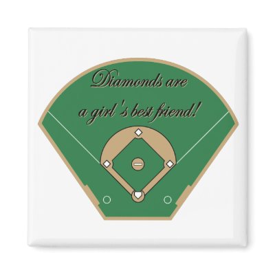Diamonds Girl's best friend Refrigerator Magnets by sports_tshirts