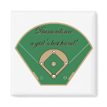 Diamonds Girl's best friend magnets by sports_tshirts Diamonds Girl's best friend magnets