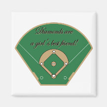 Diamonds Girl's best friend Refrigerator Magnets