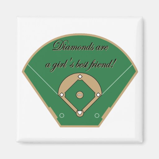 Diamonds Girl's best friend Refrigerator Magnets
