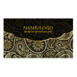 Diamonds & Gold Retro Paisley Pattern Business Card