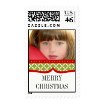 Diamonds in Circles Photo Christmas Postage