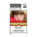 Diamonds in Circles Photo Christmas Postage postage