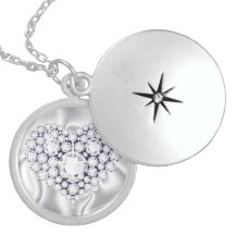 Diamonds Jeweled Heart Sterling Silver Locke Custom Jewelry