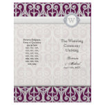 Diamonds &amp; Lace - Elegant Matching Wedding Program Custom Flyer