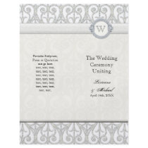 Diamonds & Lace - Elegant Matching Wedding Program Personalized Flyer