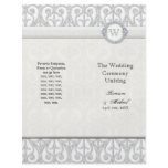 Diamonds &amp; Lace - Elegant Matching Wedding Program Personalized Flyer