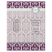 Diamonds & Lace - Elegant Matching Wedding Program Flyer
