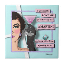 Diamonds & Martinis Coaster Tile tiles