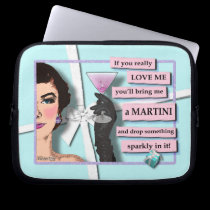 Diamonds & Martinis Electronics Bag laptop sleeves