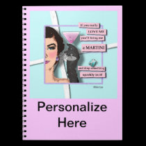 Diamonds & Martinis Notebook notebooks