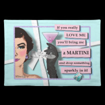 DIAMONDS & MARTINIS PLACEMAT placemats