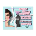 Diamonds &amp; Martinis POST CARD
