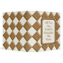 Diamonds - Milk Chocolate and White Chocolate 3 Ring Binder