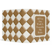 Diamonds - Milk Chocolate and White Chocolate 3 Ring Binder